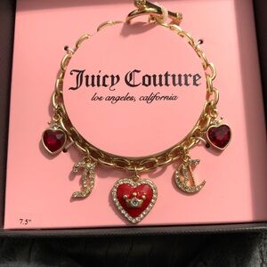 Juicy Couture red & gold charm bracelet